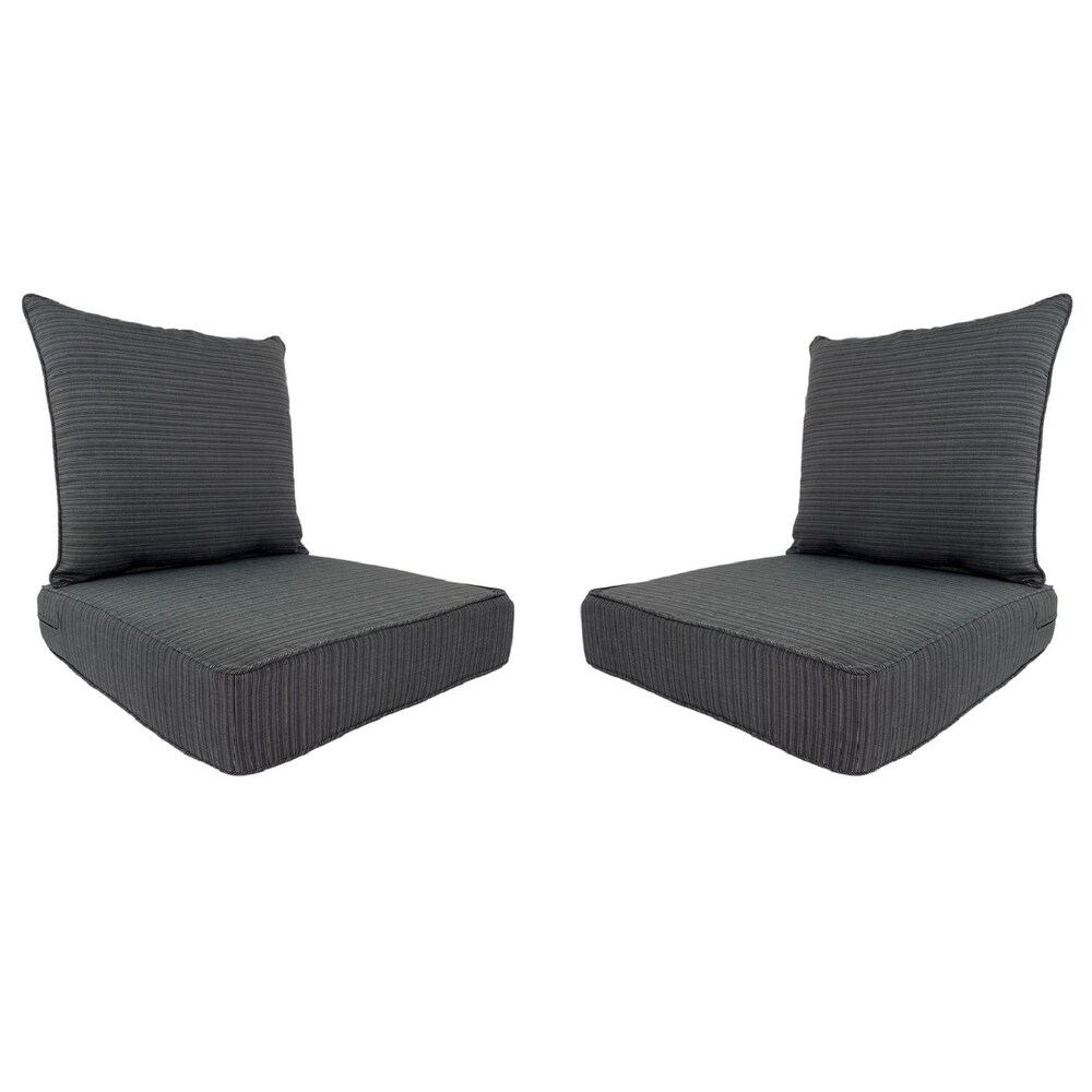 Outdoor Deep Seat Club Cushion Set of Two   24\