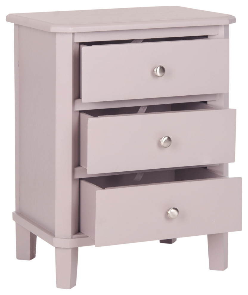 Washington End Table With Storage Drawers Gray Mauve   Modern   Side Tables And End Tables   by Virgil Stanis Design  Houzz