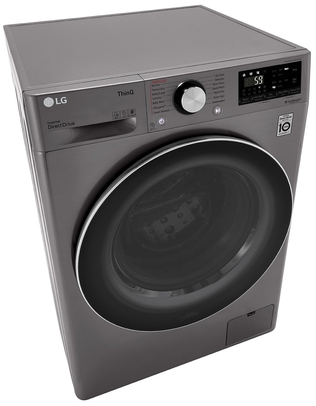 LG 2.4 Cu. Ft. Graphite Steel Compact Front Load Washer and Dryer Combo