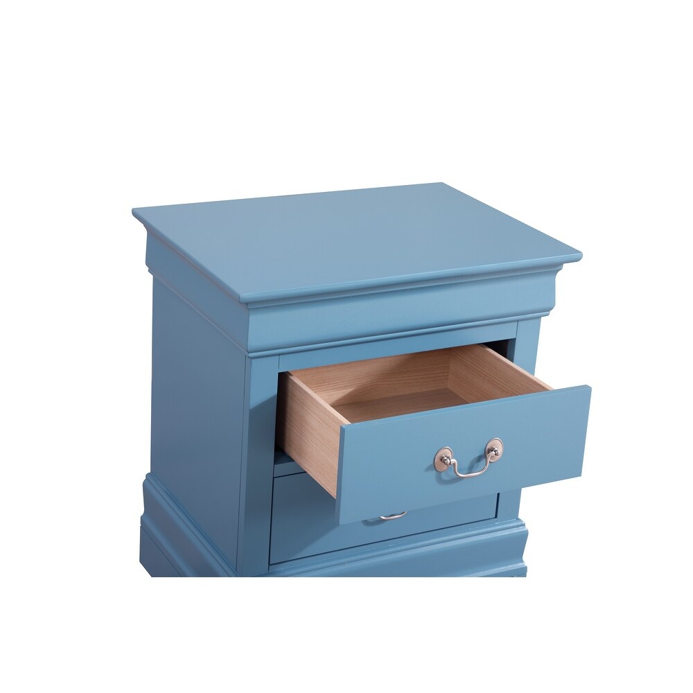 Louis Philippe 2 Drawer Nightstand (24 in. H X 22 in. W X 16 in. D)