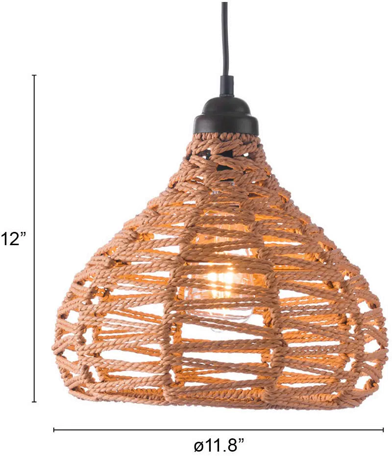 Natural Woven Ceiling Lamp - Nezz