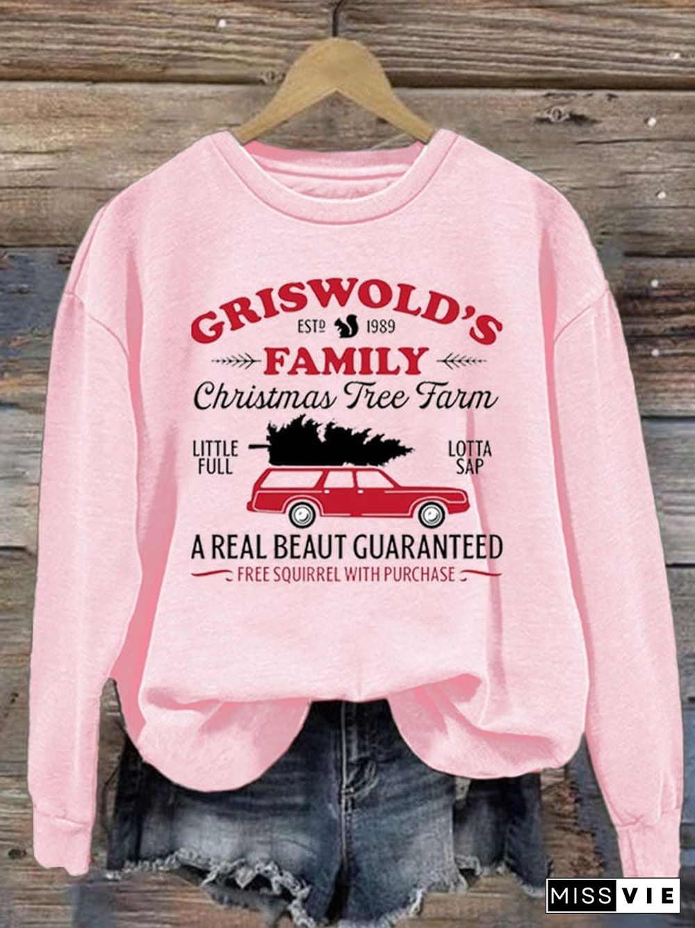 Women's Griswold's Family Christmas Tree Farm Print Sweatshirt