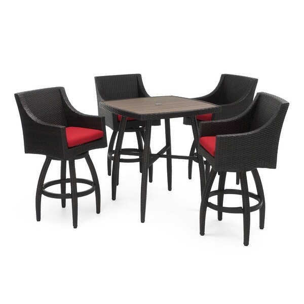 Deco 5 Piece Sunbrella Outdoor Patio Barstool Set