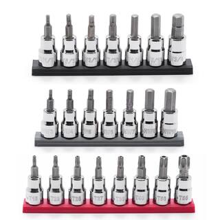 Husky 38 in. Drive SAEMetric HexTorx Bit Socket Set (22-Piece) H3DCHEXTORX22PC