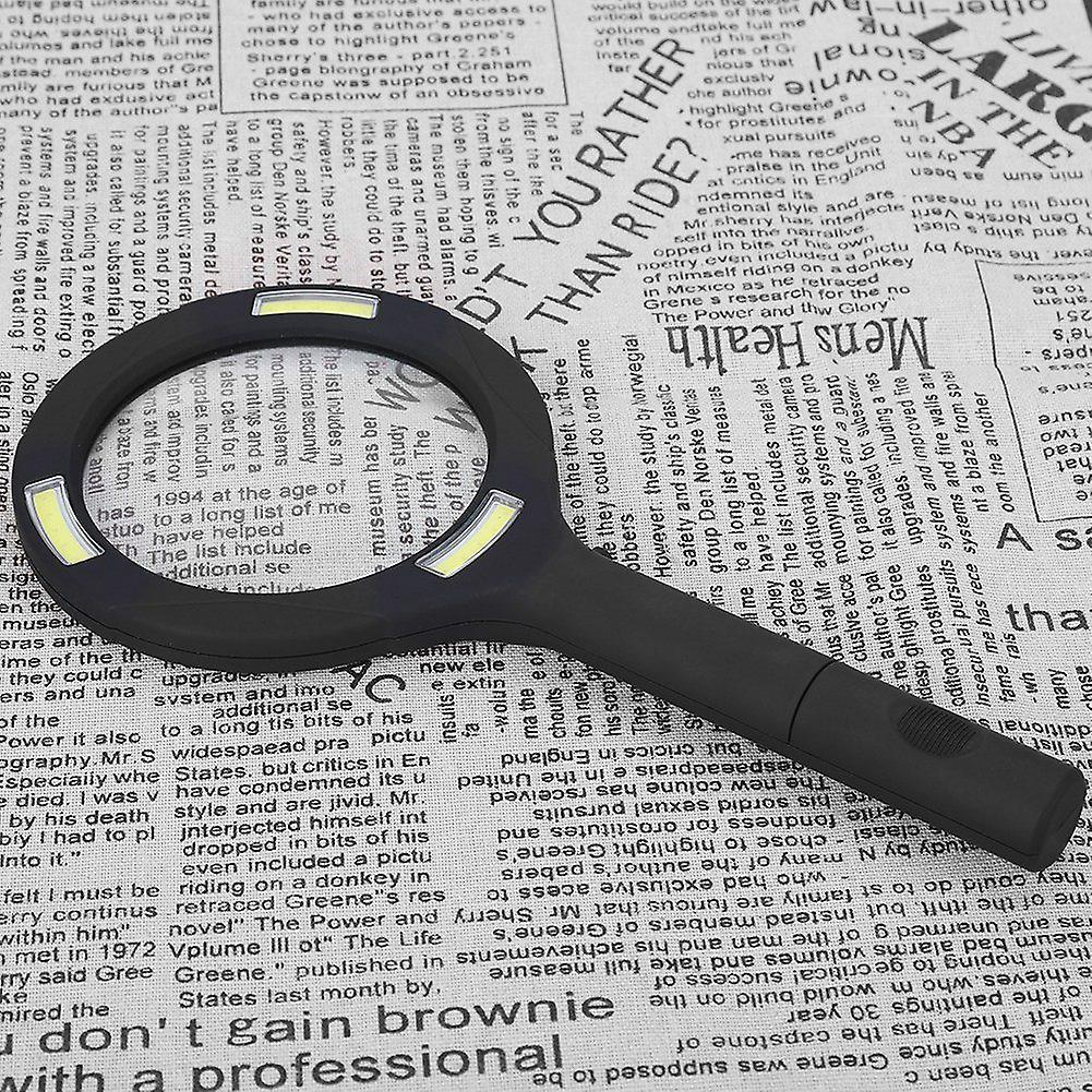 Magnifying Glass Light Magnifier 3x Illuminated Handheld Zoom Lens Night Reading