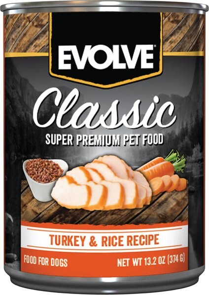 Evolve Classic Turkey and Rice Recipe Canned Dog Food