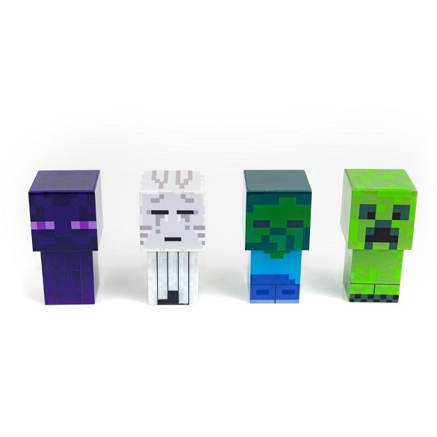 Ukonic Minecraft Mini Mob 4 piece Figure Mood Light Set Battery Operated