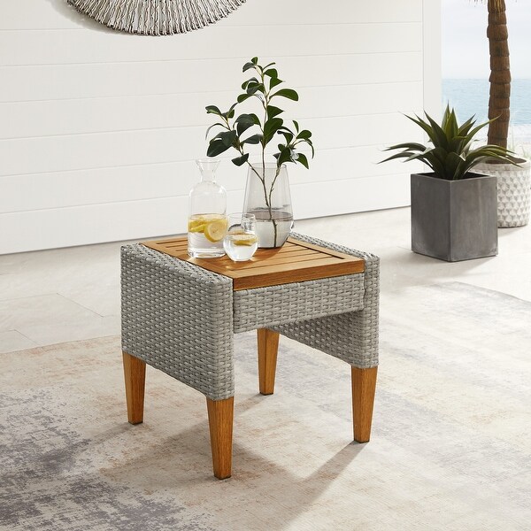 Crosley Capella Outdoor Wicker Side Table