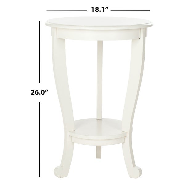 SAFAVIEH Cape Cod Cream Pedestal Side Table - 18.1