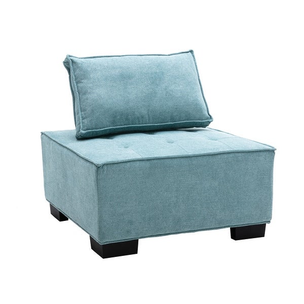 Poly fabric Square Living Room Ottoman Lazy Chair