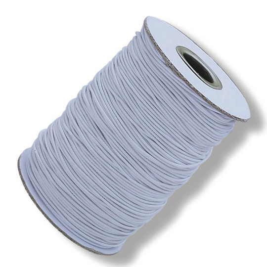 S S Worldwide White Elastic Cord 144yd   Heavy