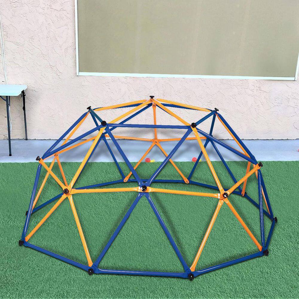 Amucolo Multi-Colored Outdoor Metal Kids Climbing Dome Backyard Jungle Gym Play Set FX-CYD0-K6NU