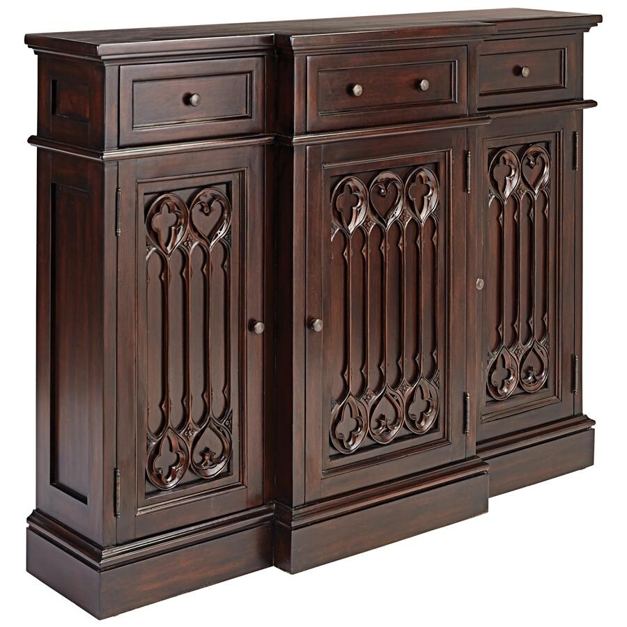 Design Toscano Canterbury Abbey Gothic Sideboard Console Table