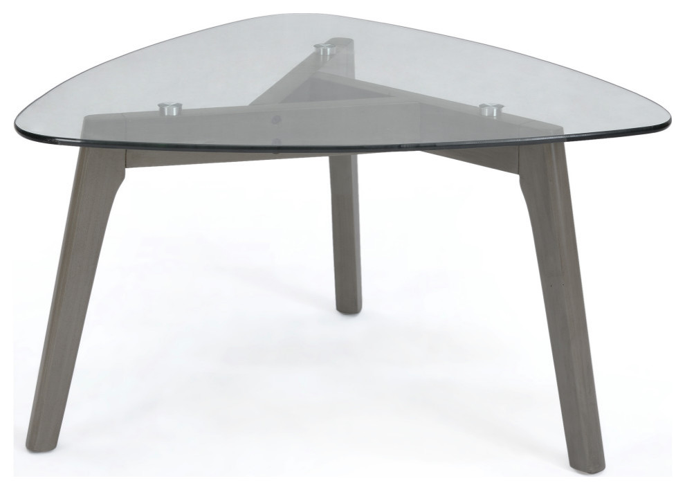 Mosier Mid Century Modern Coffee Table With Glass Top   Midcentury   Coffee Tables   by GDFStudio  Houzz