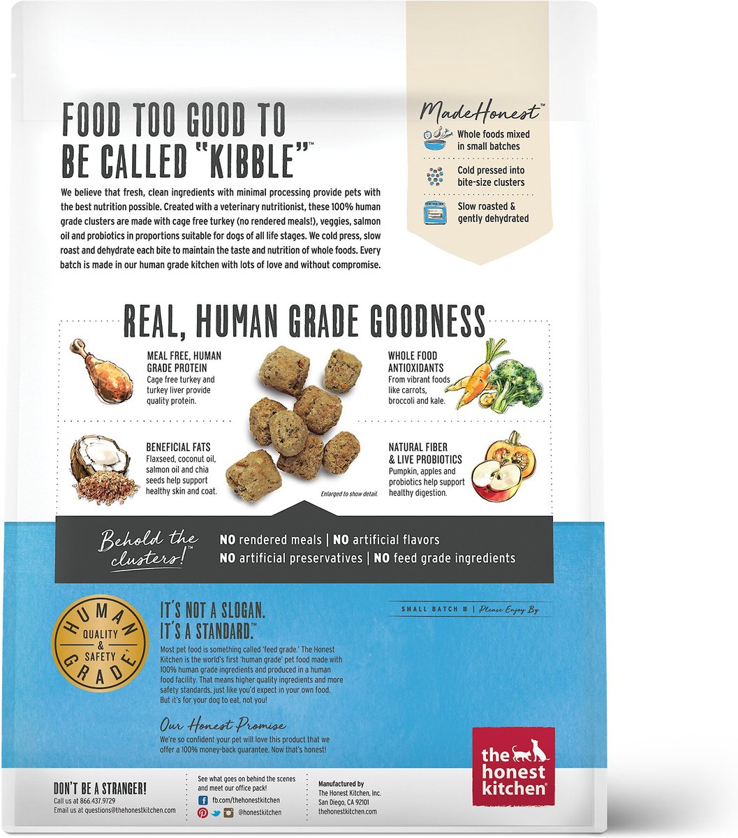 The Honest Kitchen Grain-Free Turkey Whole Food Clusters Dry Dog Food