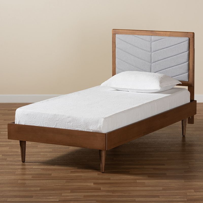 Baxton Studio Tasha Upholstered Twin Platform Bed