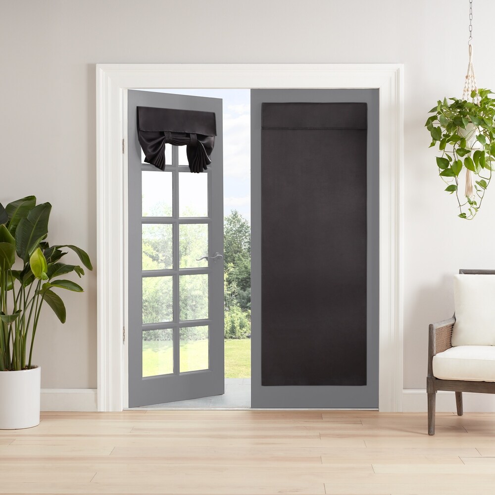 Eclipse Braylon Solid Blackout French Door Panel