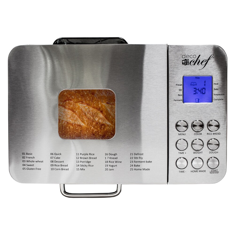 Deco Chef 2 LB Bread Maker with Smart Cooking Programs and Warranty