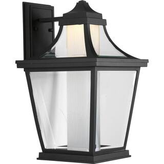 Progress Lighting Endorse LED Collection 1-Light Textured Black Clear Glass New Traditional Outdoor Large Wall Lantern Light P6058-3130K9