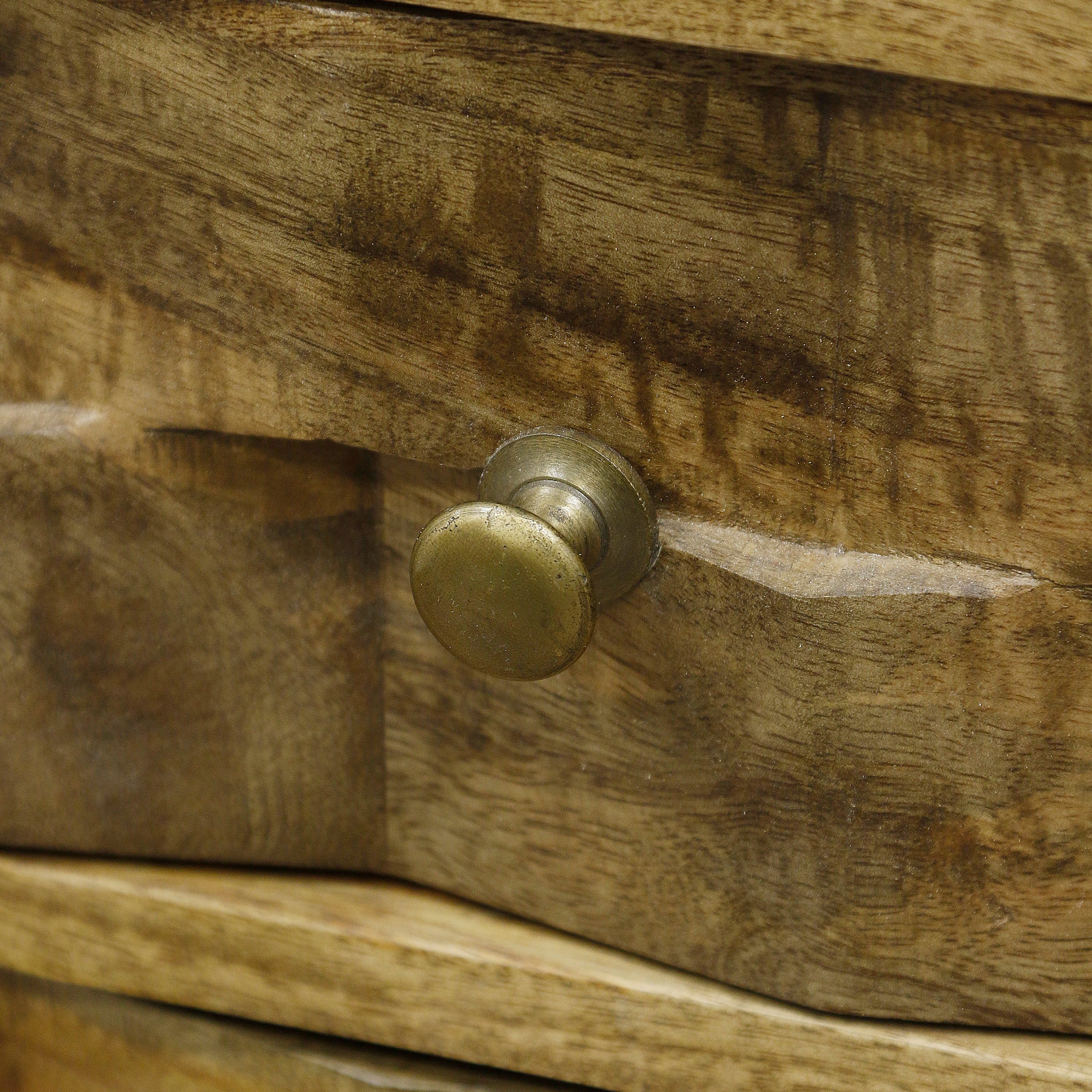 Three-Drawer Chest - Mango Wood - Honey Stain Finish