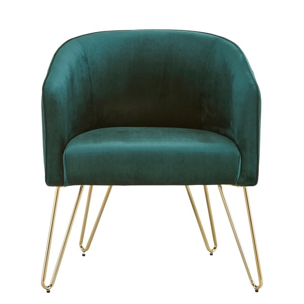 Bette Gold Finish Velvet Accent Chair by iNSPIRE Q Bold