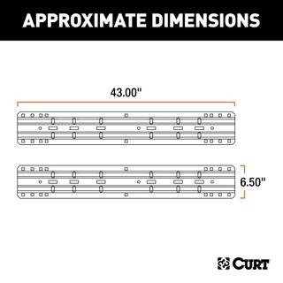 CURT Universal 5th Wheel Base Rails (Carbide Black) 16204