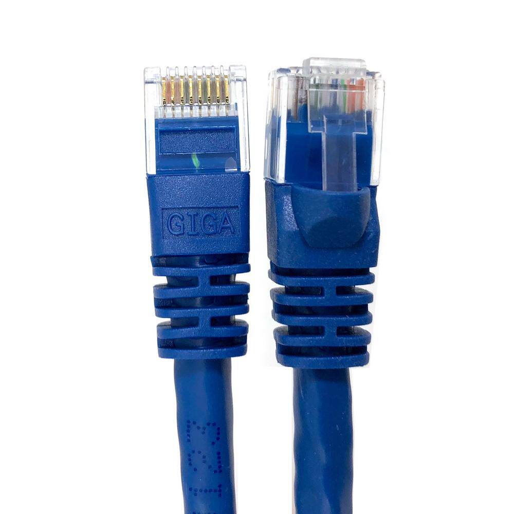 Micro Connectors Inc 150 ft. 24 AWG Cat6 Molded Snaggles RJ45 UTP Networking Patch Cable Blue E08-150BL