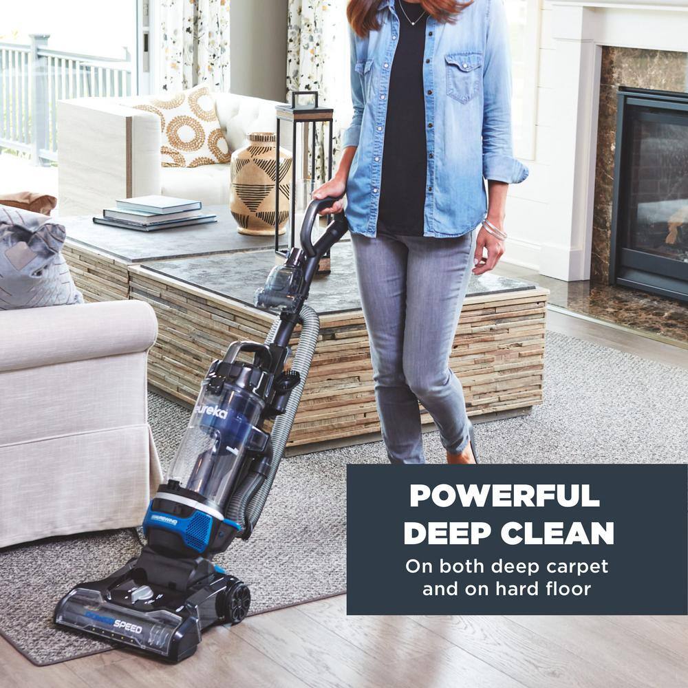 Eureka PowerSpeed Cord Rewind Upright Bagless Vacuum Cleaner with LED Headlights and Pet Turbo Tool HDUE2CR