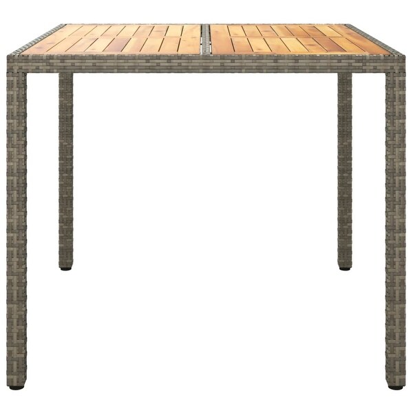 vidaXL Solid Wood Acacia Patio Table Desk Furniture Black/Gray Multi Sizes