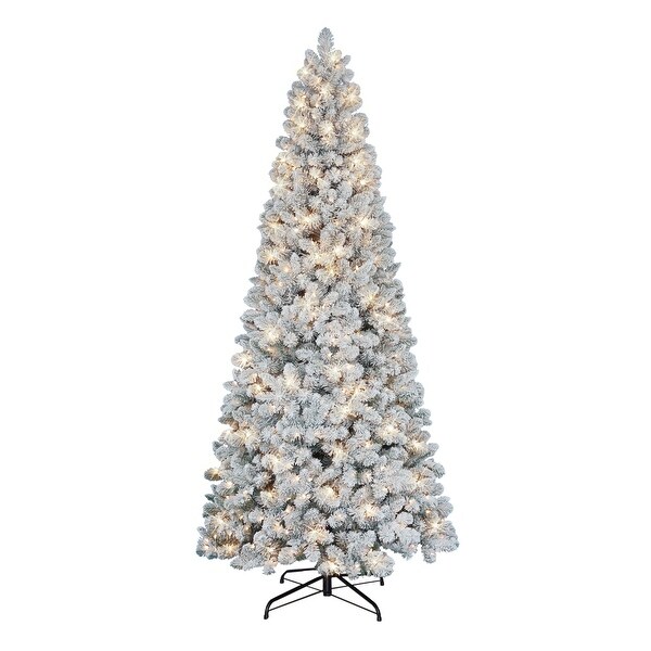 9 ft. Prelit Flocked Virginia Pine Tree