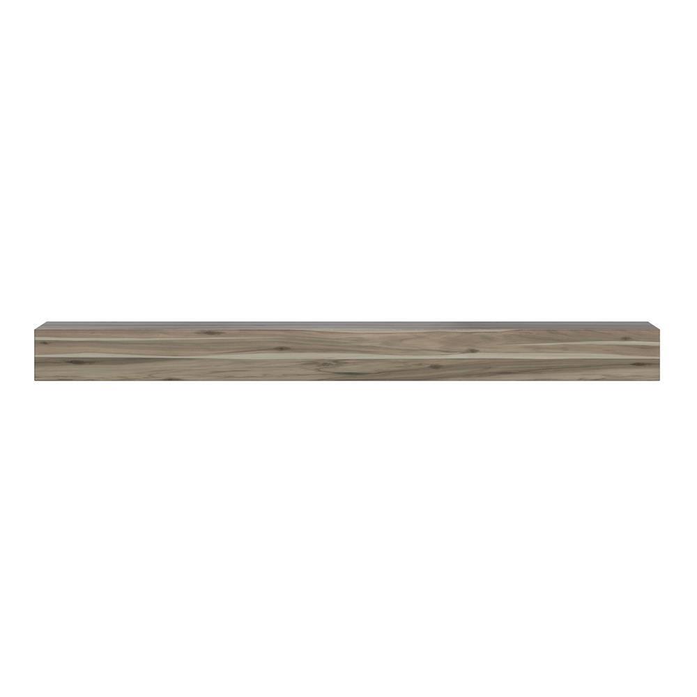 Pearl Mantels 6 ft. Ashy Brown Cap-Shelf Mantel RPS72492WD