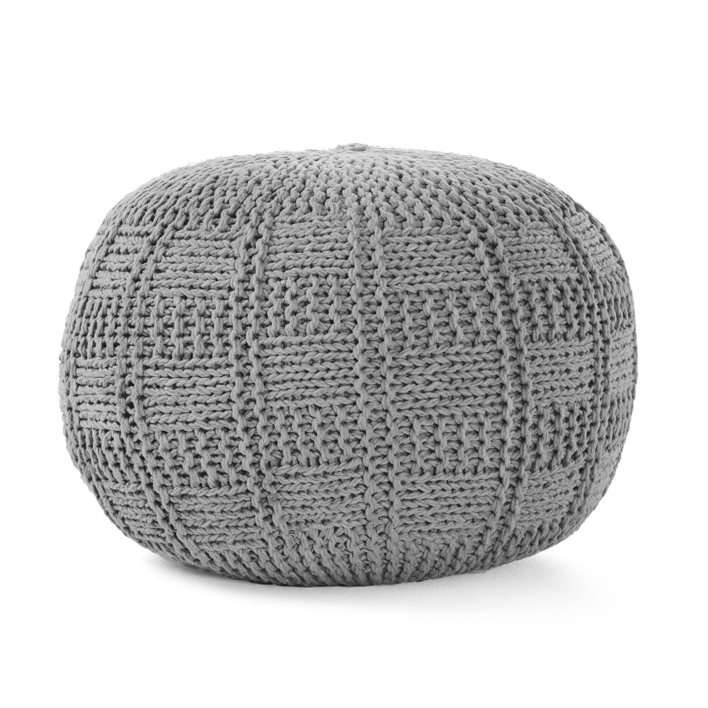 Yuny Handcrafted Modern Fabric Pouf by Christopher Knight Home