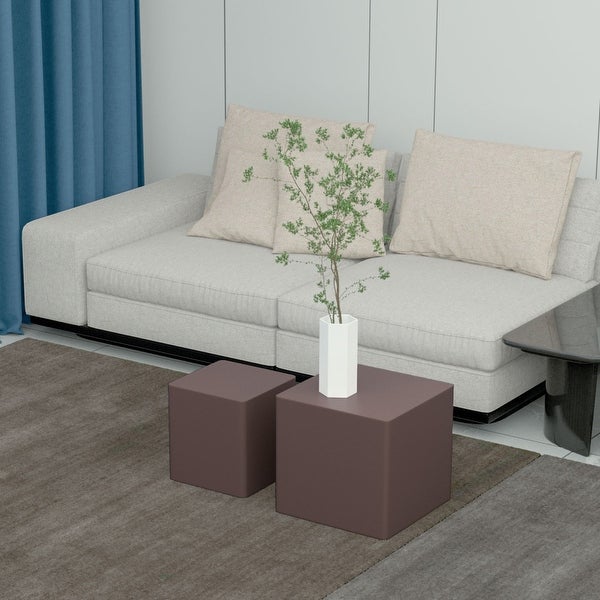 Set of 2 MDF End Table/Side Table for Living Room， Office， Bedroom