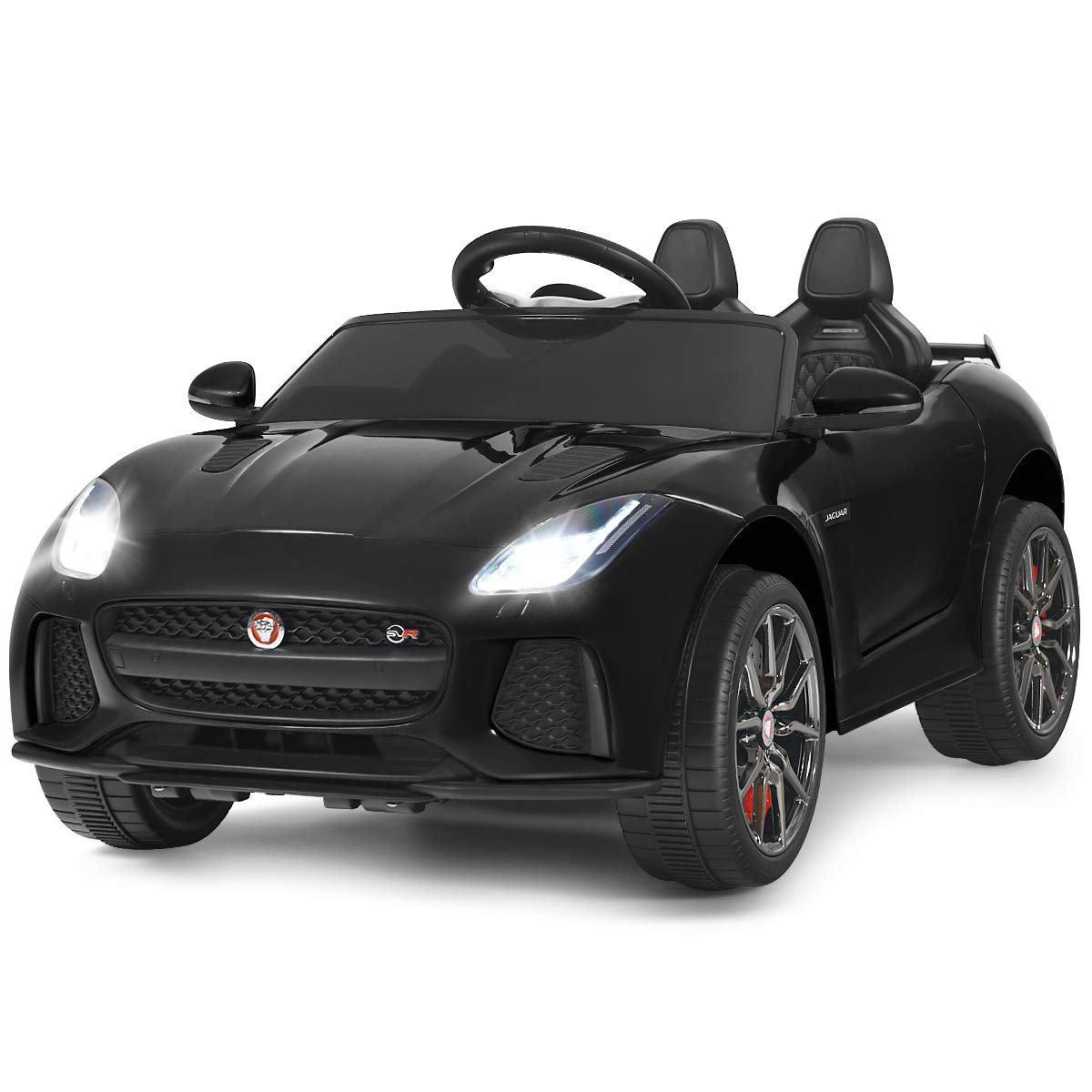 Costzon Ride on Car, 12V Licensed Jaguar F-Type SVR Battery Powered Ride on Toy w/ 2.4G Remote Control