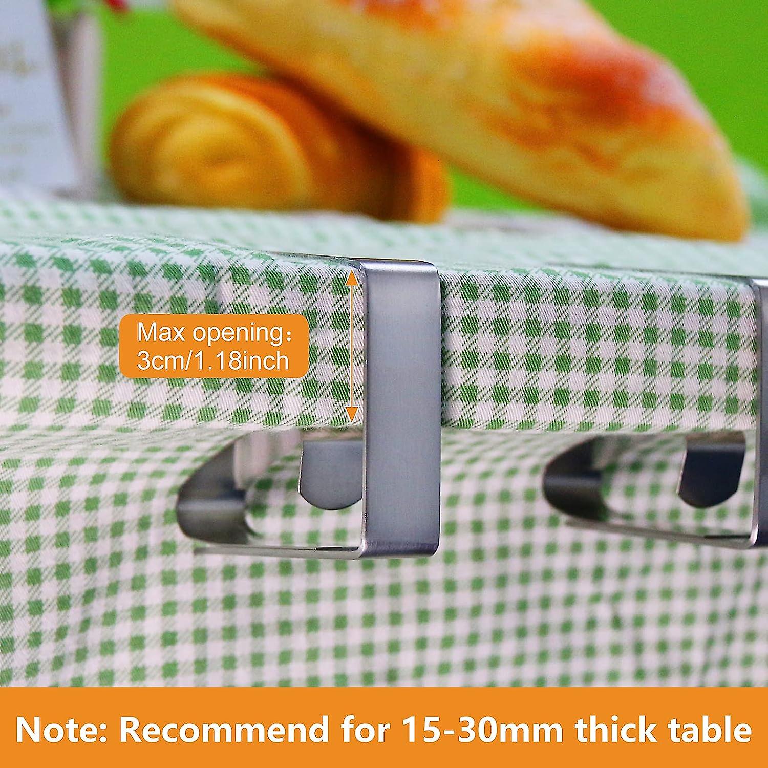 Tablecloth Clips Stainless Steel - 8 Pcs Thickened Table Cover Clamps Holder For Picnic Bbq Wedding Diy Party