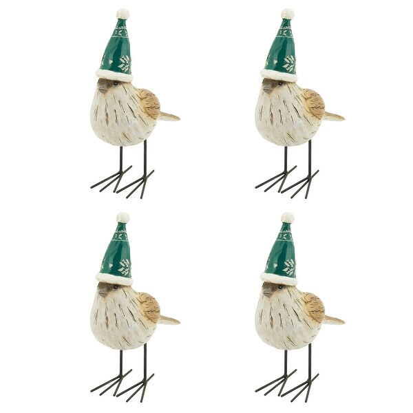 Bird with Winter Hat Home Accent