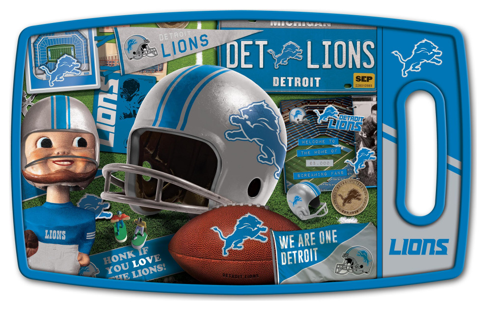 Detroit Lions Retro Series Cutting Board   Traditional   Cutting Boards   by StadiumView Products  Houzz