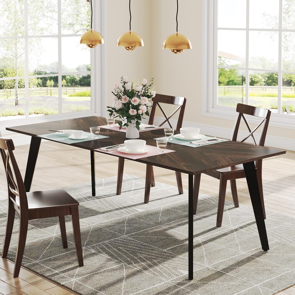 Dining Table Wood Dinner Table for 6 Person