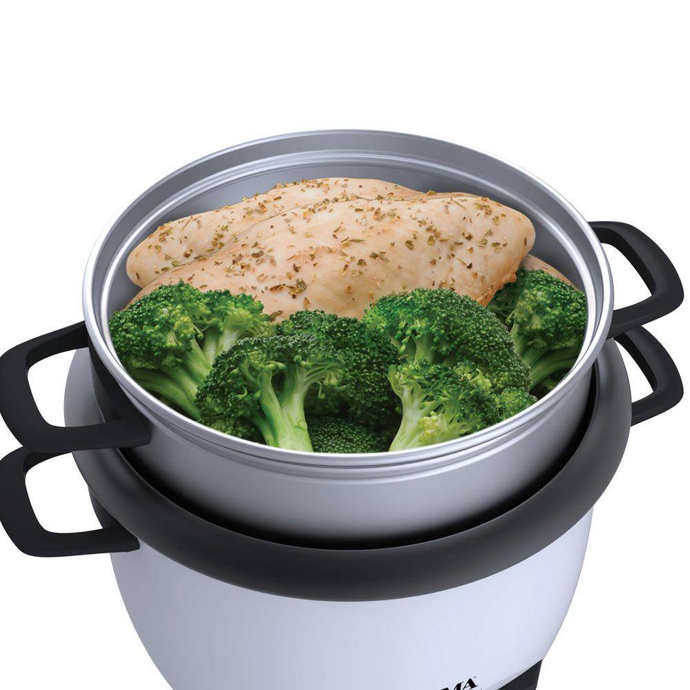 AROMA Pot-Style 6-Cup White Rice Cooker ARC-743-1NG