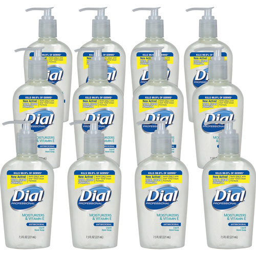 Dial Professional Dial Antimicrobial Liquid Hand Soap | 7.5oz.， Clear | DIA82834