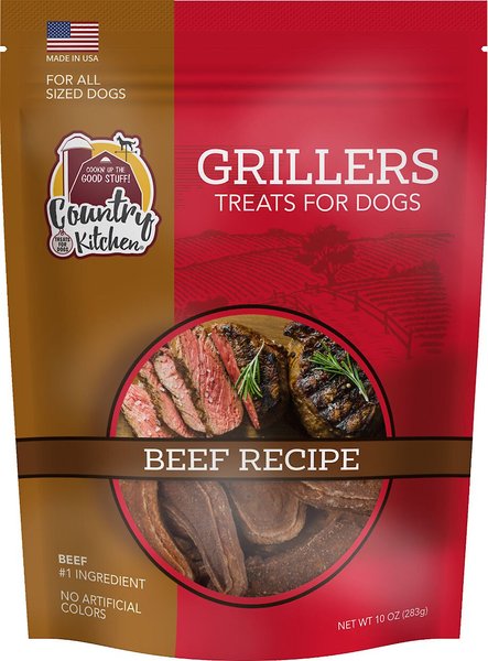 Country Kitchen Grillers Beef Recipe Dog Treats， 10-oz bag