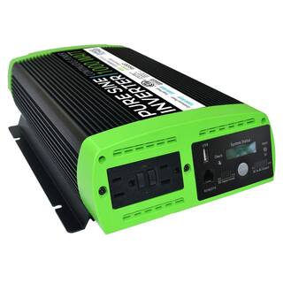 1000-Watt Continuous 2000-Watt Surge Peak Power Pure Sine Wave Inverter wDigital LCD Display PS1007