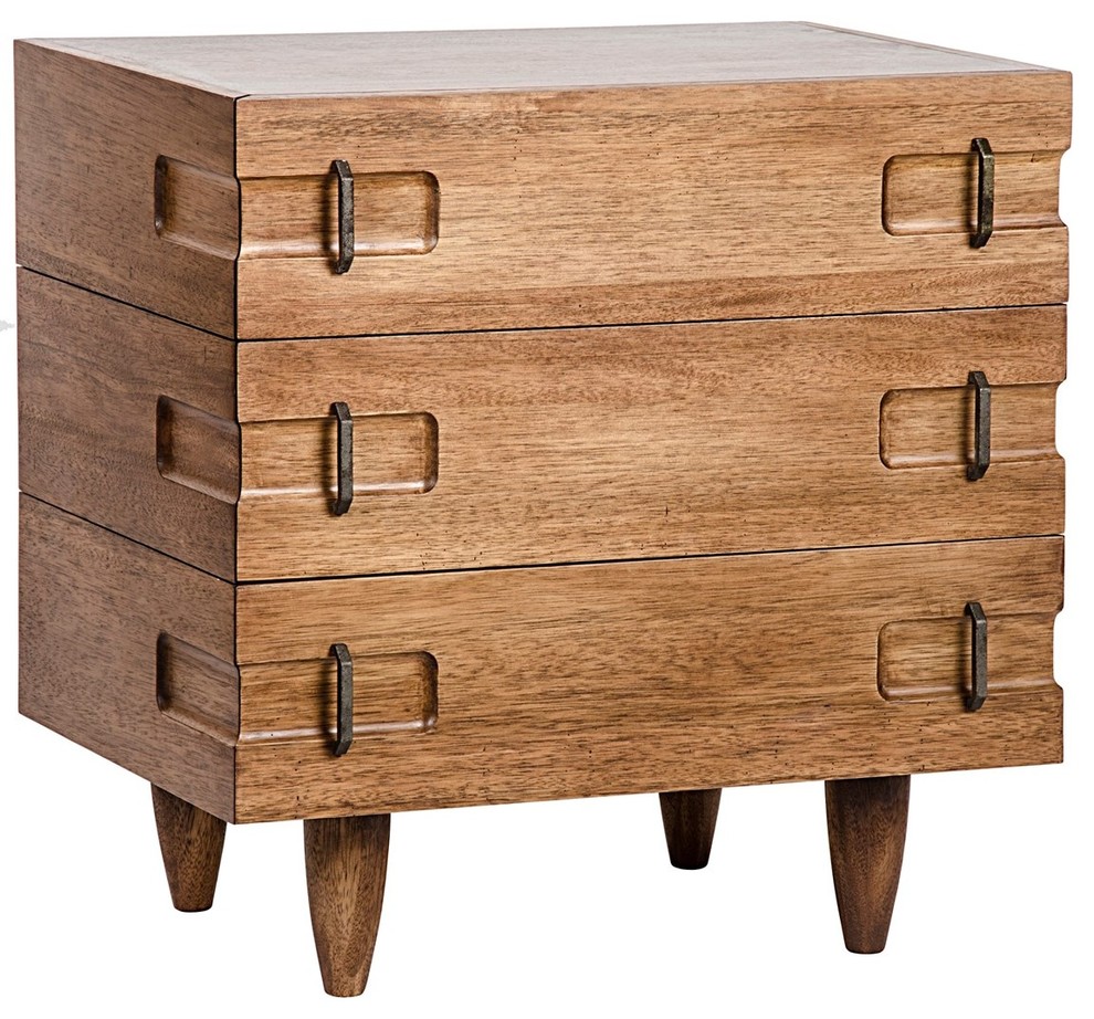 Noir Furniture  David Side Table  Dark Walnut   Traditional   Side Tables And End Tables   by GreatFurnitureDeal  Houzz