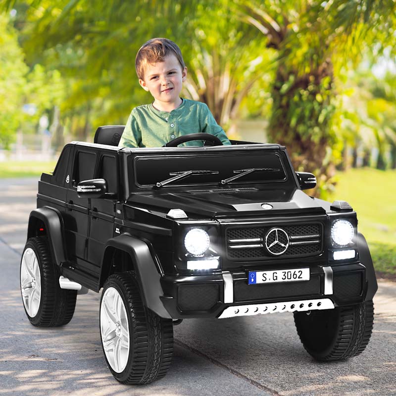 12V Mercedes-Benz G650-S Licensed Kids Ride-On Car, Electric Riding Toy Truck with Remote & Spring Suspension