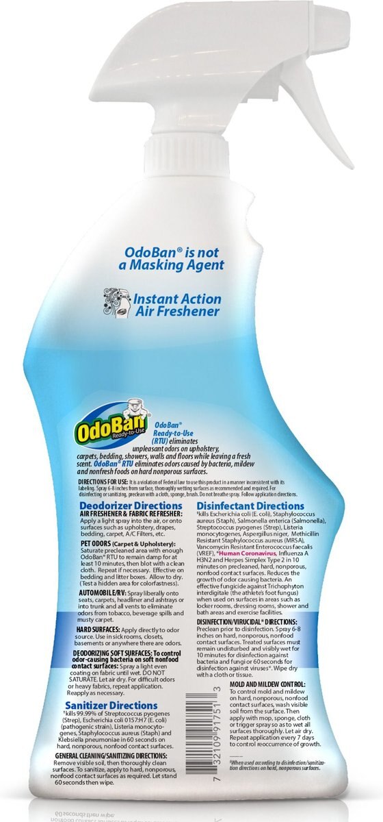 OdoBan Ready-to-Use Fresh Linen Disinfectant Spray， 32-oz bottle