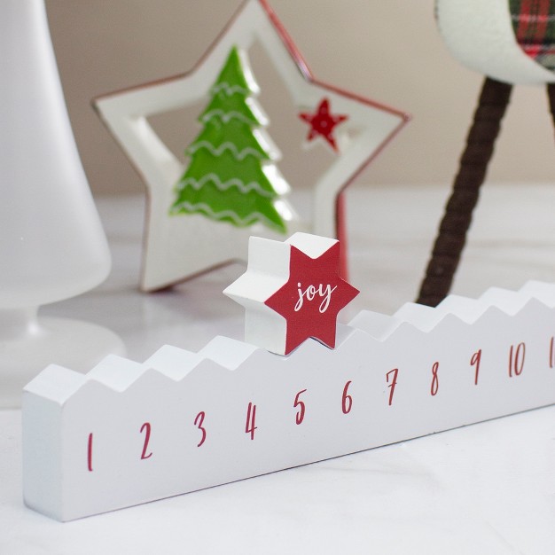 Red And White quot joy quot Christmas Countdown Advent Calendar