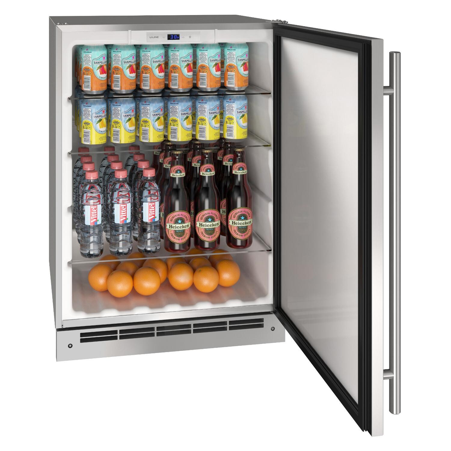 U-Line 24-Inch 5.4 Cu. Ft. Outdoor Rated Solid Door Refrigerator w/ Lock