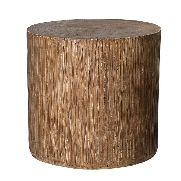 Rustic Boho Tree Stump Accent Stool Side End Table