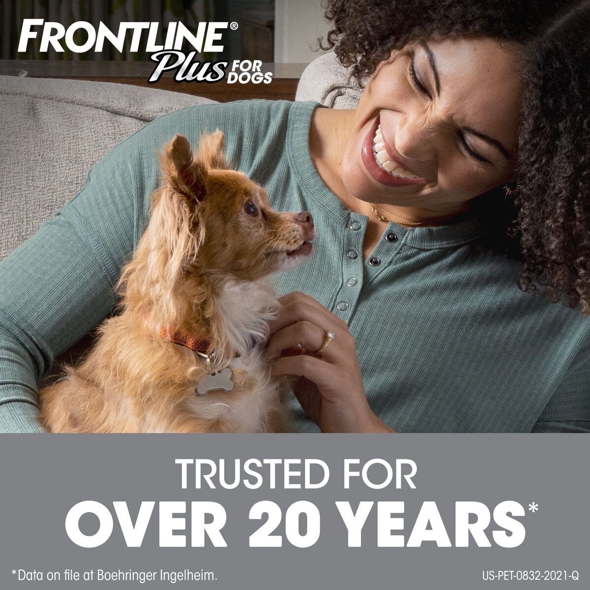 Frontline Plus Flea and Tick Spot Treatment for Small Dogs， 5-22 lbs