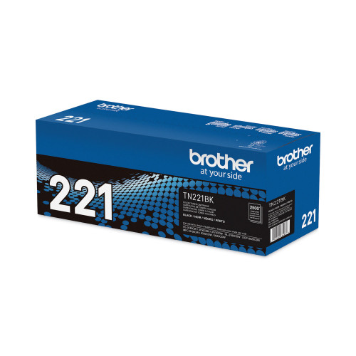 Brother TN221BK Toner， 2，500 Page-Yield， Black